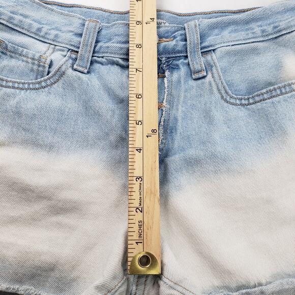 Old Navy Jean Shorts Girls 14 Blue Denim Cut Off Button Fly Adjustable Waist - Picture 7 of 15